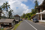 The road from Ubud to the north