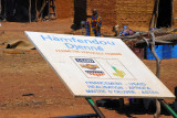 Fallen sign for Hamfendou Djenn - Perimetre Horticole Feminin, a USAID project