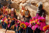 Dogon dancers resting after the performance