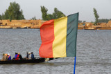 Flag of Mali and the Niger River, Mopti