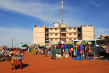 The streets of Mopti are red dirt