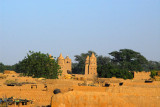 Mudbrick mosque in a village between Konna and Douentza, marked on the Michelin map as Bor