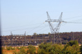 Power lines from the hydroelectric station at Flou, Mali