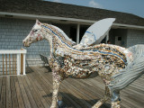 Pegasus in sea shells, Kitty Hawk, NC