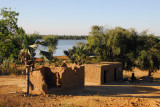 Village along the banks of the Bani River, Mali