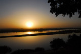 Sunset over the Niger River from the Hôtel Le Sahel, Niamey