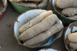 Yams at a roadside market, Tchatchou, Benin