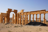 Bedouin tents set up near the Monumental Archway for the Palmyra Festival