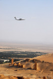Russian-built transport flying over the Palmyra Necropolis