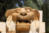 Lion on the forecourt of the Palmyra Archeological Museum - theres another in Damascus