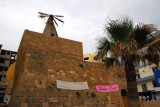 Southern end of the Crusader fortifications at Tartous, wtih a windmill