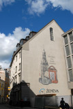 Wall mural ad, Old Town Riga