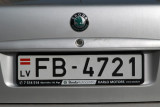 Pre-EU Latvian license plate