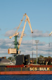 Bulk carrier being loaded, Port of Riga