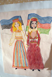 Student drawing - Estonian-Azerbaijani friendship