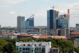 Modern buildings rising to the east of the Old City, Tallinn