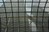 Looking up through the roof of Suria KLCC at Petronas Towers