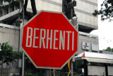 Malaysian stop sign - Berhenti