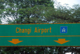 Roadsign for Singapores Changi Airport