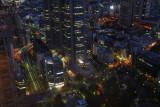 Around the base of Shinjuku Park Tower, night