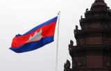 Cambodian flag, Independence Monument, Phnom Penh