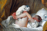 Jean Honor Fragonard (1732-1806) Girl with Dog - Mdchen mit Hund