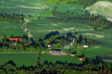 Rural Norwegian countryside and church