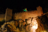 Walls of the old city of San Marino at night