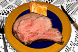 prime rib and slice of Yorkshire pudding