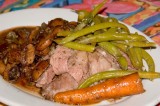 Pot Roast with Mushrooms and Beans