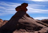 Ornament Rock atop a sandstone fin