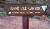 Dew-coated sign at the trailhead