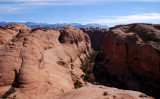 Panorama at top of Ornament Rock fin: looking south (toward Negro Bill Canyon)