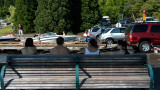 Watching the action at the boat ramp