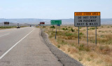 Dust Storm Area: Do not stop on roadway next 5 miles