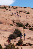 Foot traffic on the Delicate Arch Trail