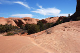 Delicate Arch Trail goes to the right, but I dont