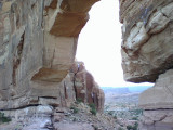 Cell phone image of Jeep Arch (also called Gold Bar Arch)