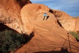 Between a pothole (left) and an alcove
