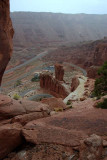 The Penguins and Visitors Center from near top of scrambling route