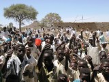 Mass rally of school kids to welcome the khawaja in town