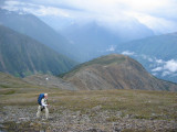 Sheila on side of Sentry Mountain