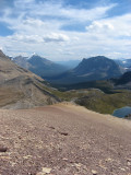 looking down the ridge