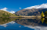 Glendhu Bay, Lake Wanaka with snowcapped Mt Aspiring in background left