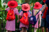 Schoolgirls at zoo