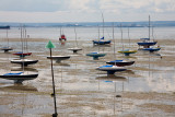 Yachts on mudflat at Southend