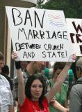 ban marriage<br>(between church & state)