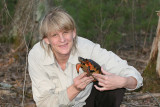 Julie with a Wood Turtle