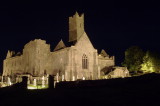 Quin Abbey at night