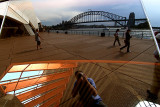 Harbour Bridge Reflected in Opera House Glass